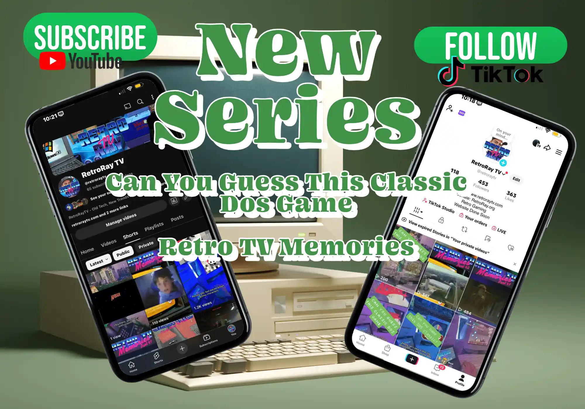 Subscribe to Retro TV Memories and Classic DOS Game Series on YouTube and TikTok